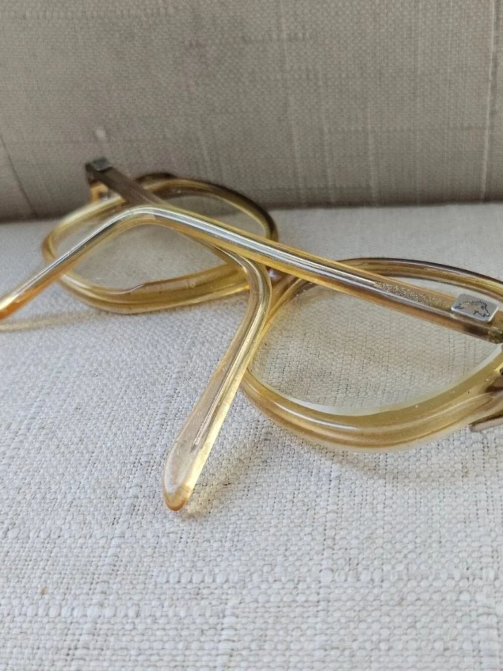 Vintage Jordache Women Eyeglasses Frame Tan Tone Eyewear Glasses Frame France